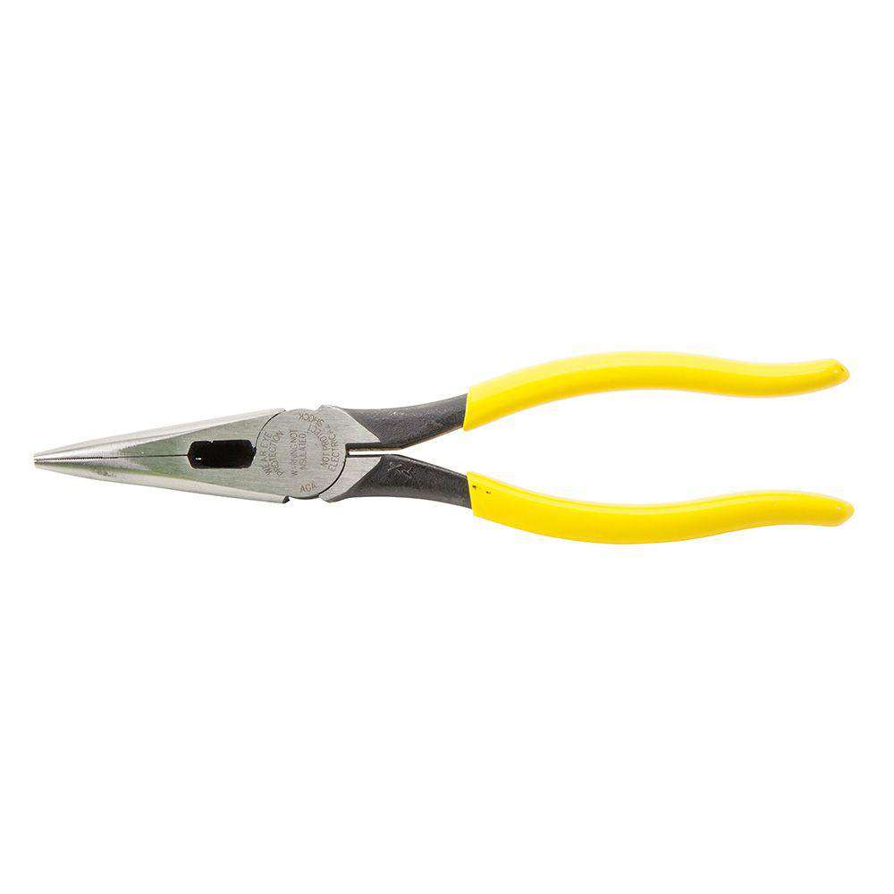 Klein Tools D203-8 Pliers, Long Nose Side-Cutters, 8-Inch - Edmondson Supply