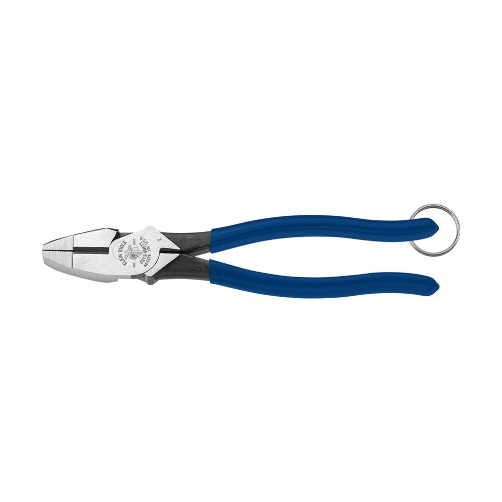Klein Tools D213-9NETT Pliers, High-Leverage Side Cutters, Tether Ring - Edmondson Supply