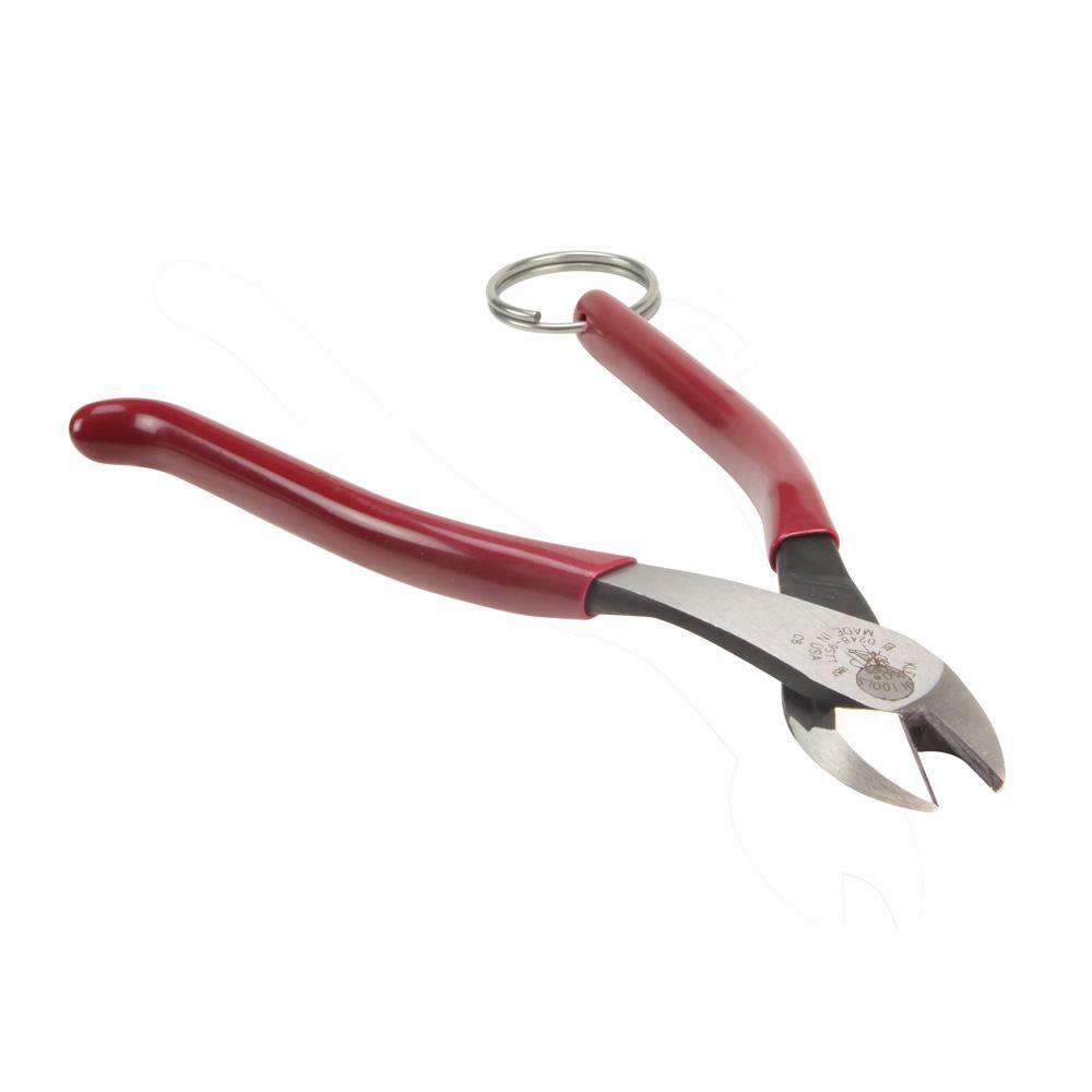 Klein Tools D248-9STT Ironworker's Diagonal-Cutting Pliers, Tether Ring, 8-Inch - Edmondson Supply
