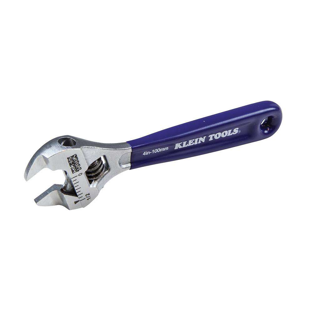Klein Tools D86932 Slim-Jaw Adjustable Wrench, 4-Inch - Edmondson Supply