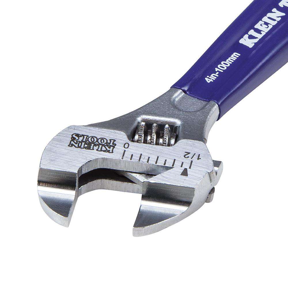 Klein Tools D86932 Slim-Jaw Adjustable Wrench, 4-Inch - Edmondson Supply