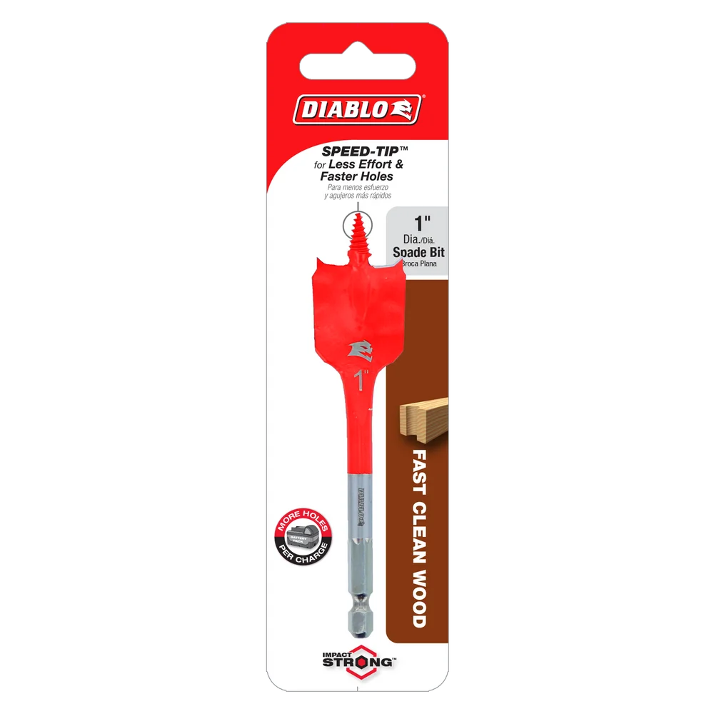 Diablo Tools DSP1060 1 in. x 4 in. Spade Bit - Edmondson Supply