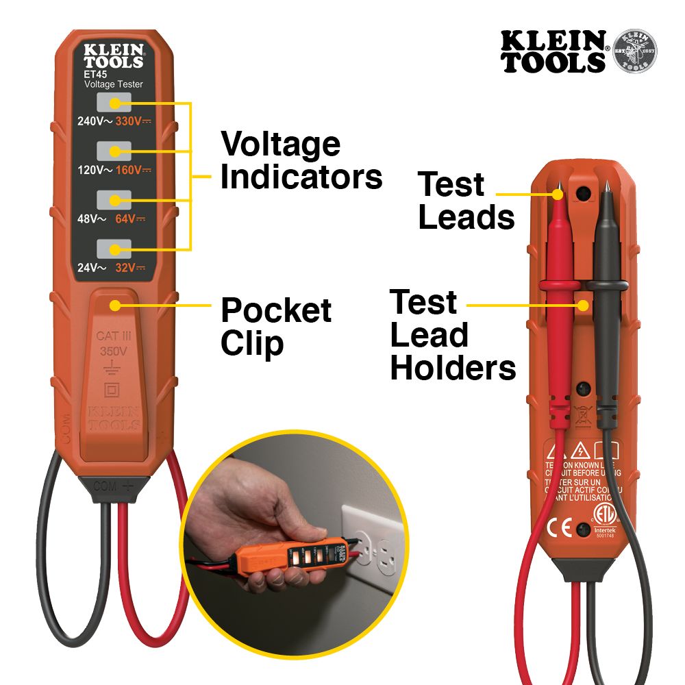 Klein Tools ET45 AC/DC Voltage Tester - Edmondson Supply