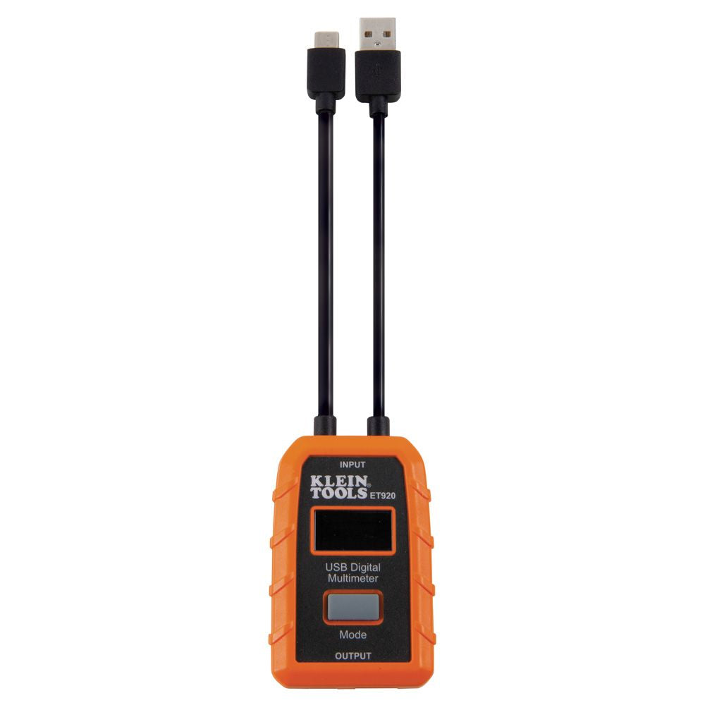Klein Tools ET920 USB Digital Meter, USB-A and USB-C - Edmondson Supply