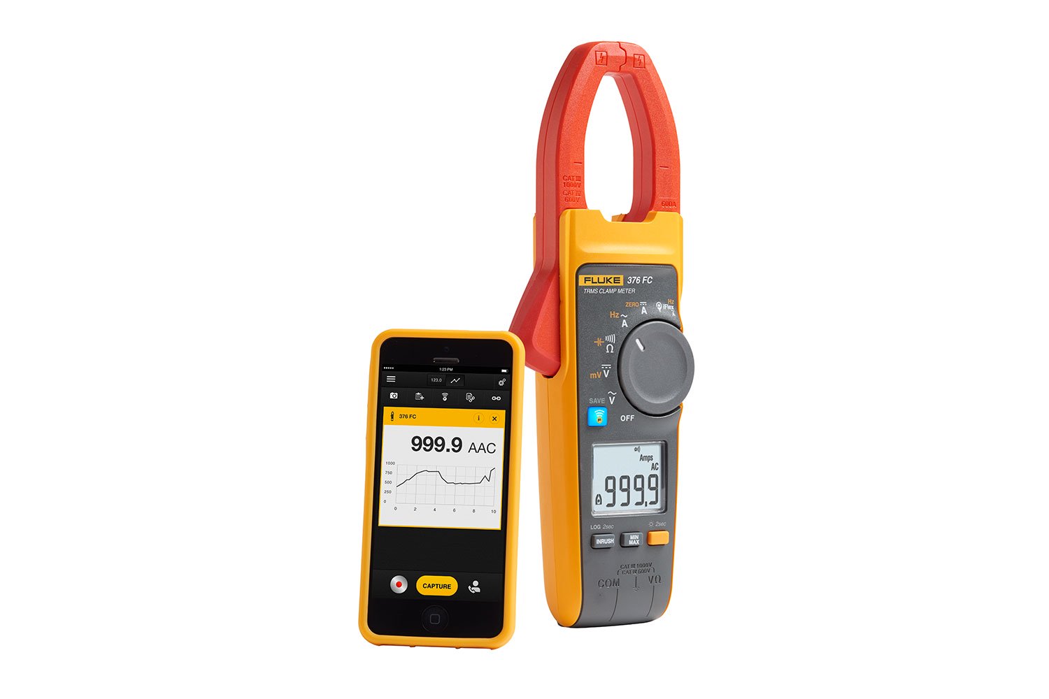 Fluke 376 FC Wireless True-RMS AC/DC Clamp Meter with iFlex - Edmondson Supply