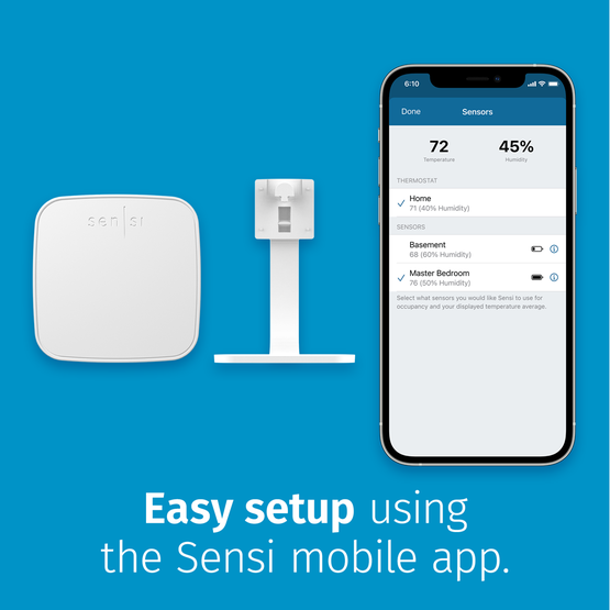 Emerson RS01-SG Remote Room Sensor for use with Sensi™ Touch 2 Thermostats - Edmondson Supply