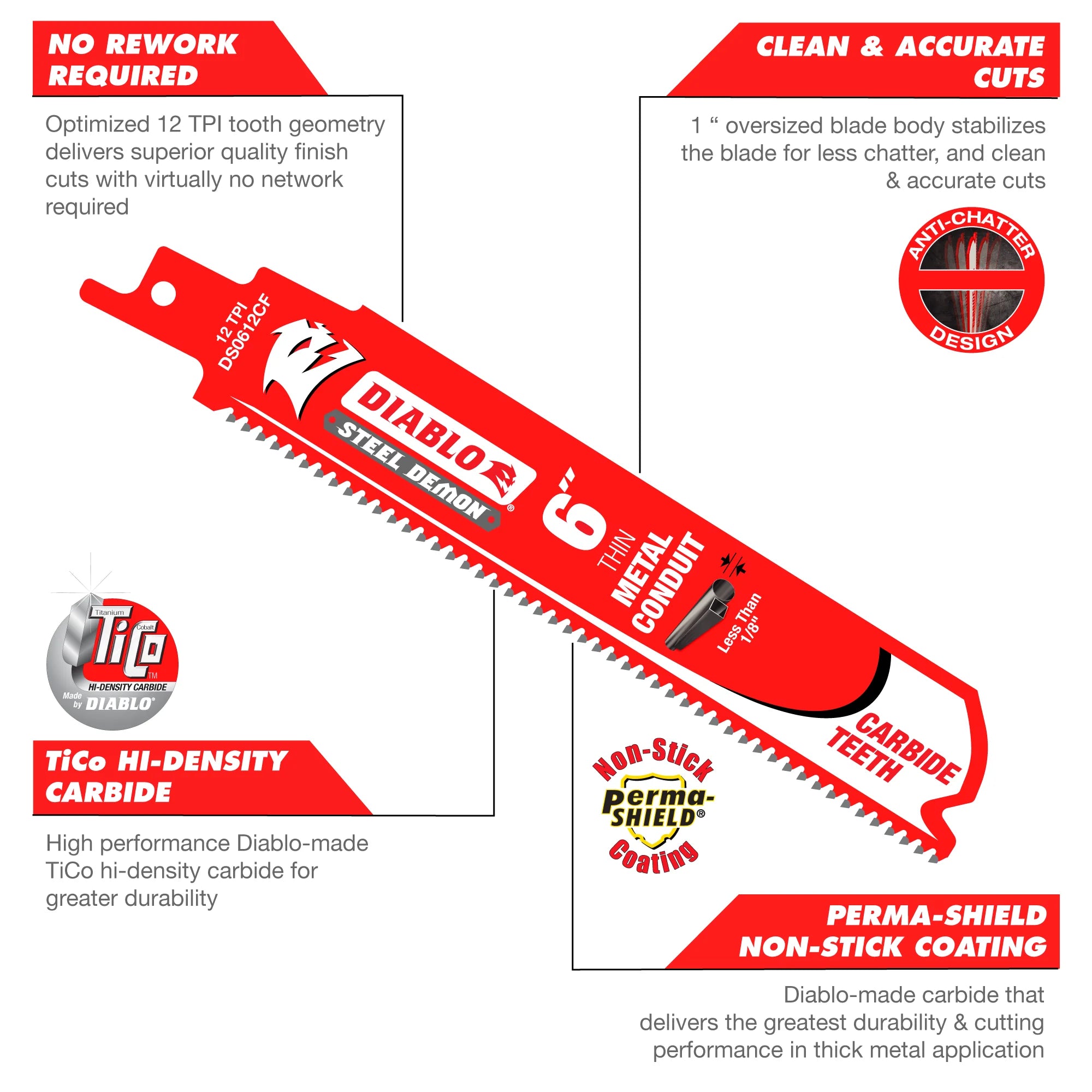 Diablo Tools DS0912CF 9 in. ® Carbide Blades for Thin Metal Conduit Cutting - Edmondson Supply