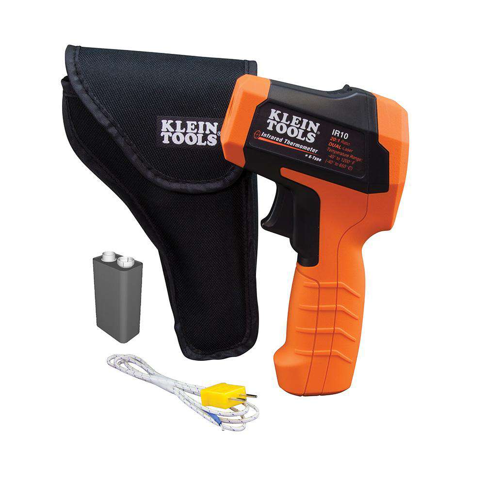 Klein Tools IR10 20:1 Dual Laser Infrared Thermometer - w/ Case - Edmondson Supply