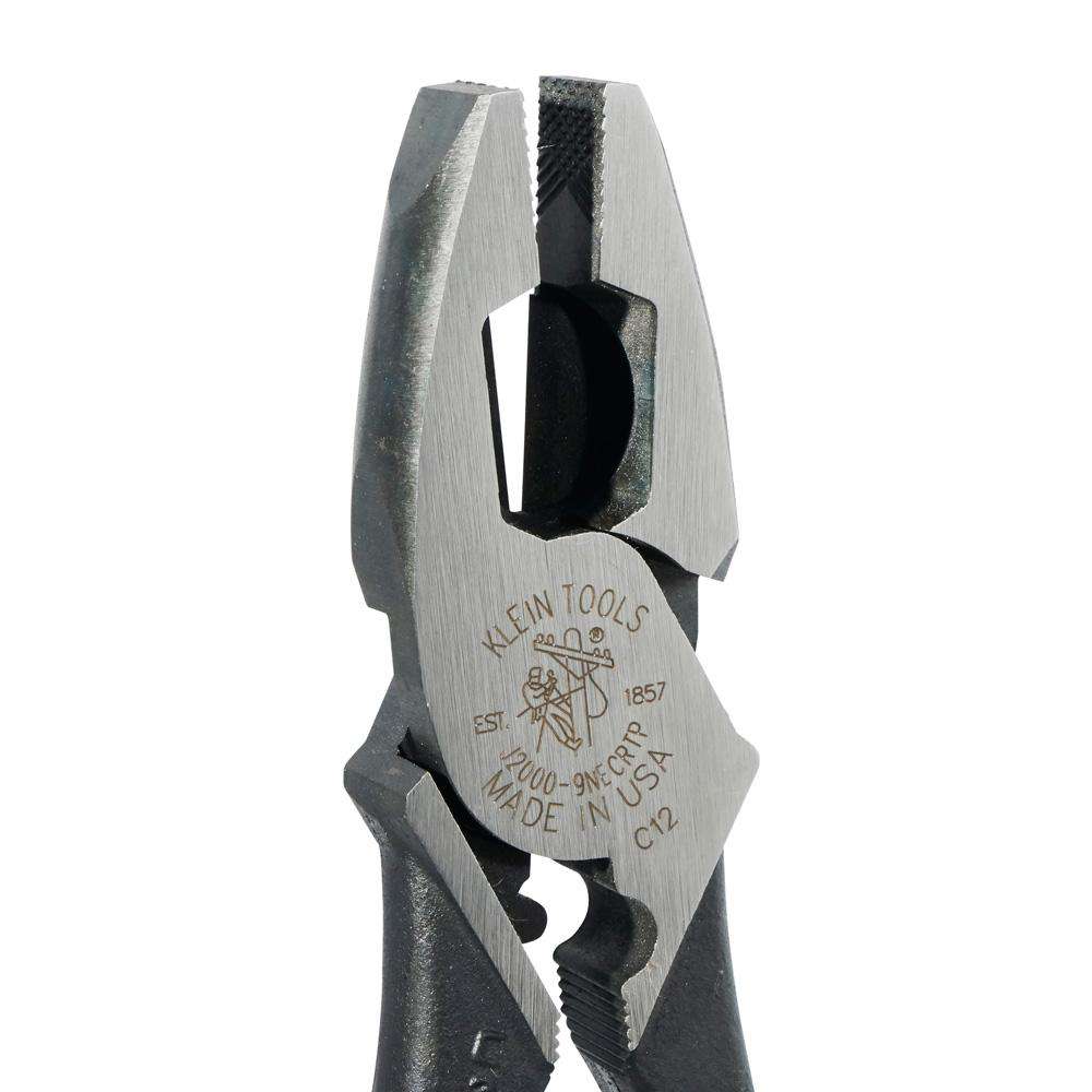 Klein Tools J2000-9NECRTP Lineman's Pliers, Fish Tape Pull/Crimping, 9-Inch - Edmondson Supply
