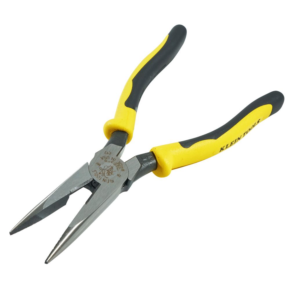 Klein Tools J203-8 Pliers, Needle Nose Side-Cutters, 8-Inch - Edmondson Supply