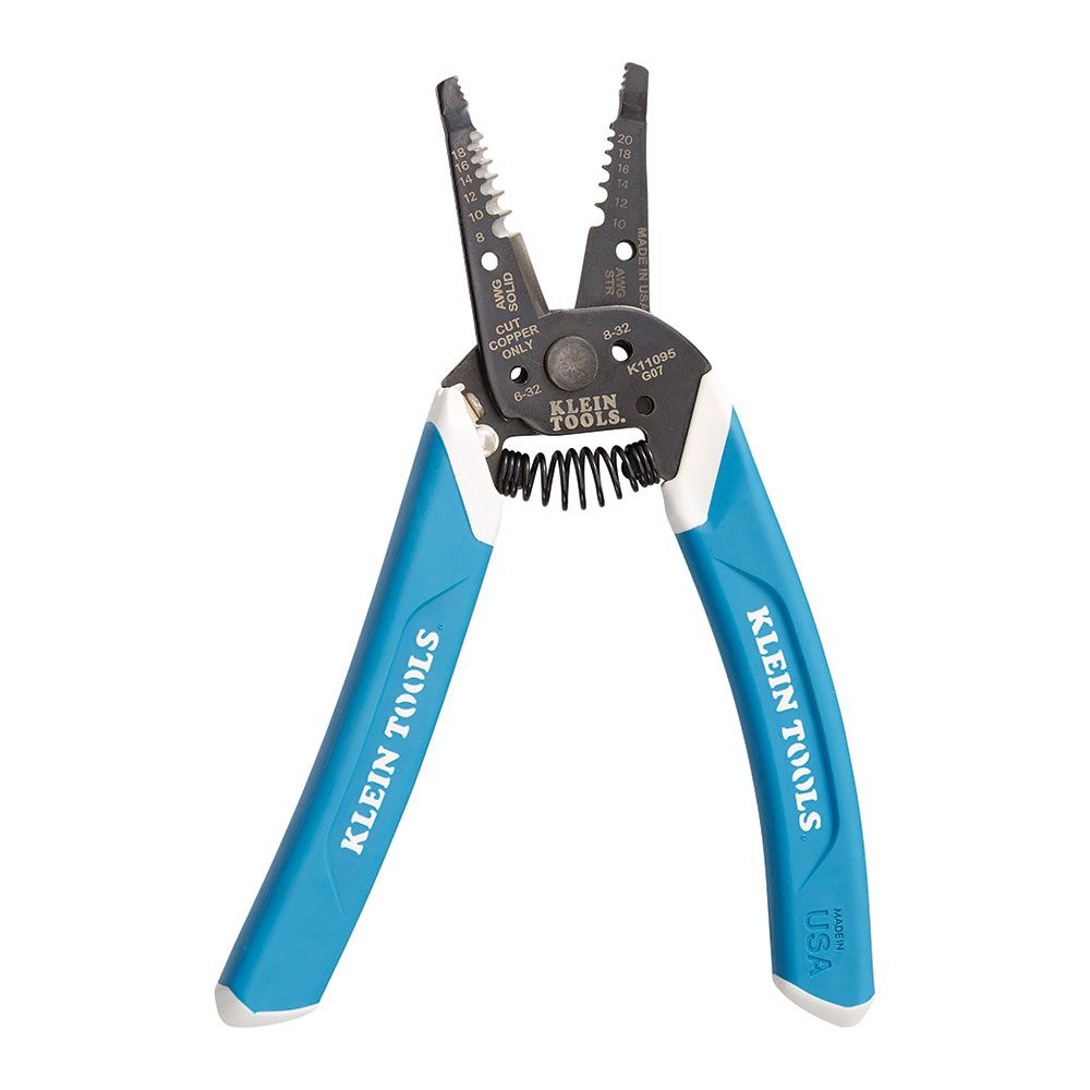 Klein Tools K11095 Klein-Kurve® Wire Stripper / Cutter, 8-20 AWG - Edmondson Supply