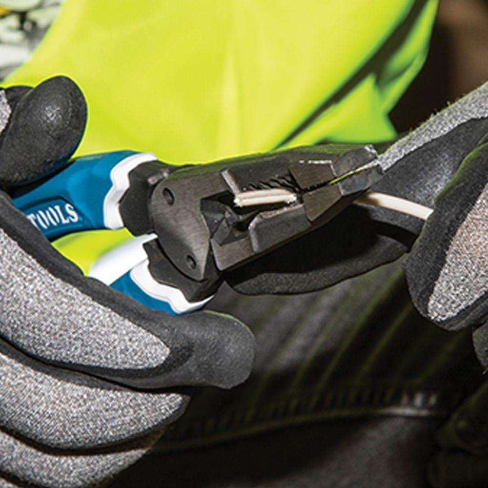 Klein Tools K12065CR Klein-Kurve® Heavy-Duty Wire Stripper Crimper 8-20 AWG - Edmondson Supply