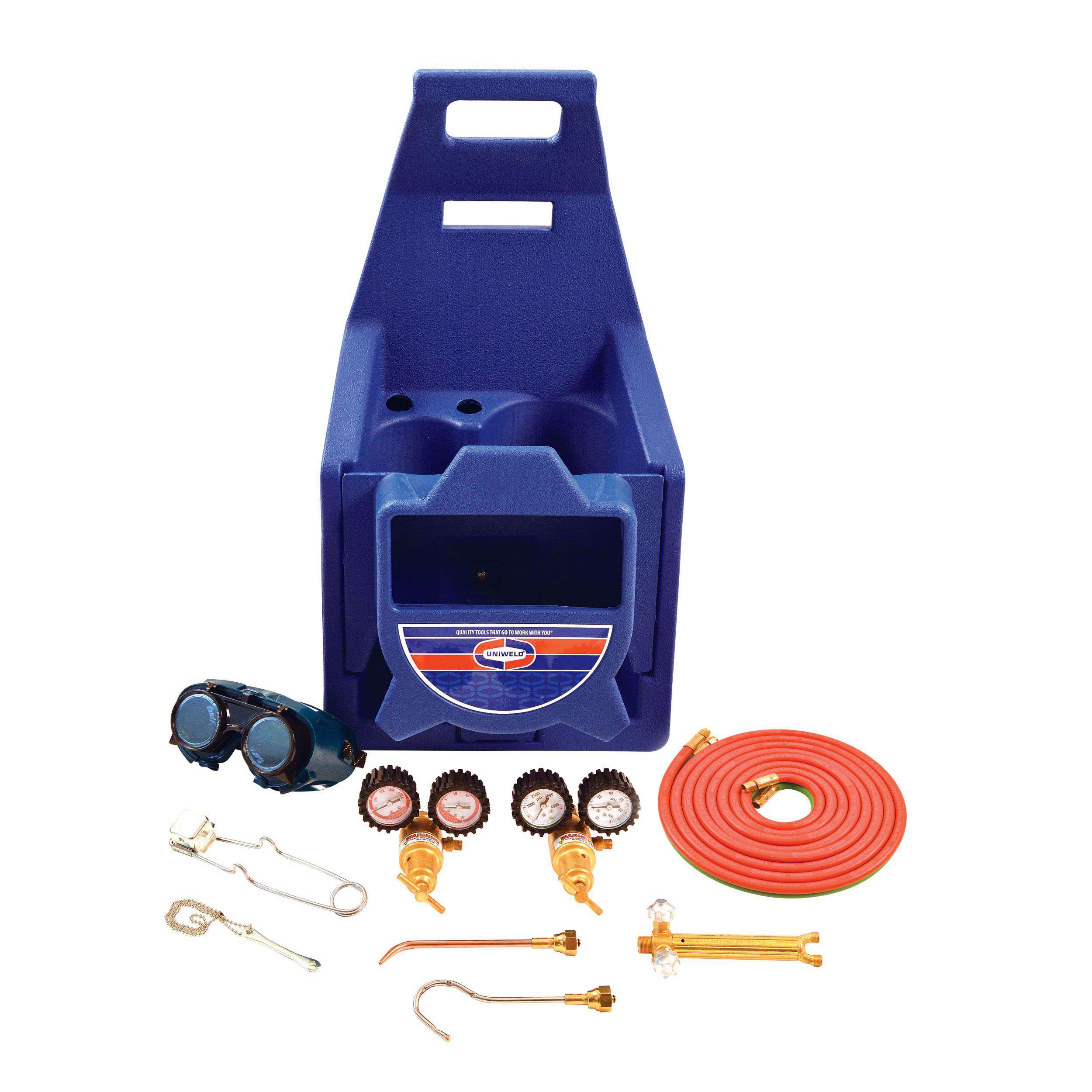 Uniweld KCHP Cap’n Hook® Oxyacetylene Premium Welding/Braze Outfit w/ 511 Plastic Carrying Stand - Edmondson Supply