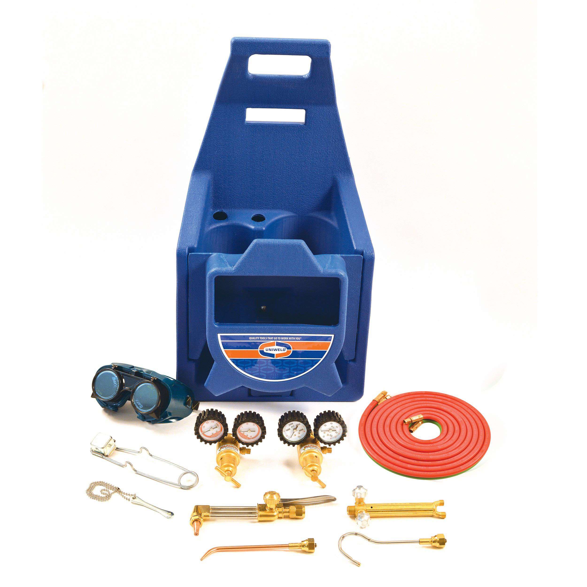 Uniweld KLCHP Cap’n Hook® Oxyacetylene Premium Cutting, Welding & Brazing Outfit w/ 511 Plastic Carrying Stand - Edmondson Supply