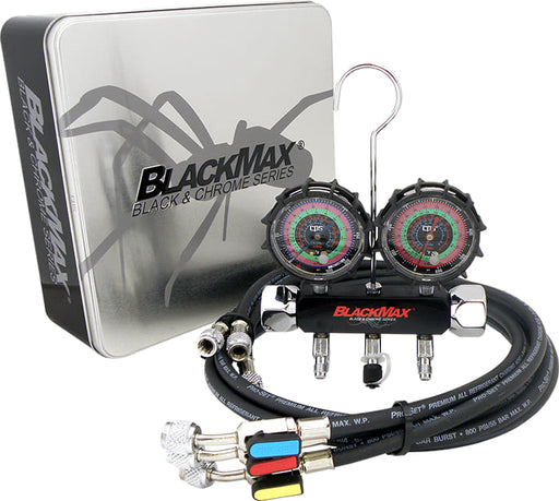 CPS BlackMax® MBH4P5EZ Black & Chrome Manifold w/ 60" Ball Valve Hoses - Edmondson Supply