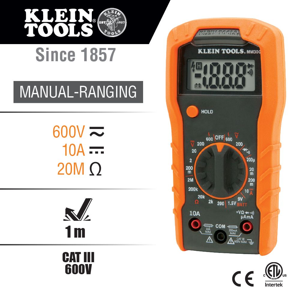 Klein Tools 69149P Test Kit with Multimeter, Non-Contact Volt Tester, Receptacle Tester - Edmondson Supply