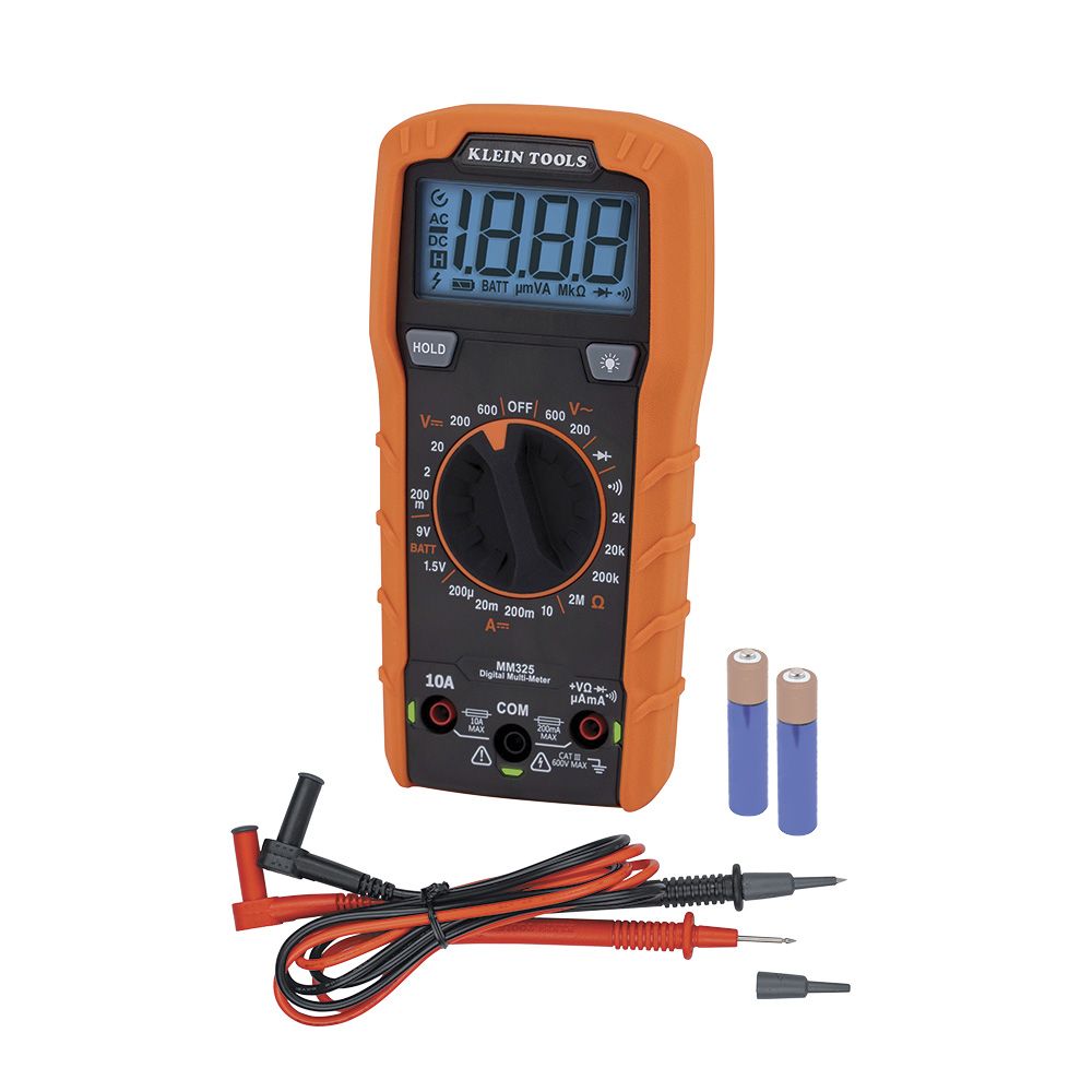 Klein Tools MM325 Digital Multimeter, Manual-Ranging, 600V - Edmondson Supply