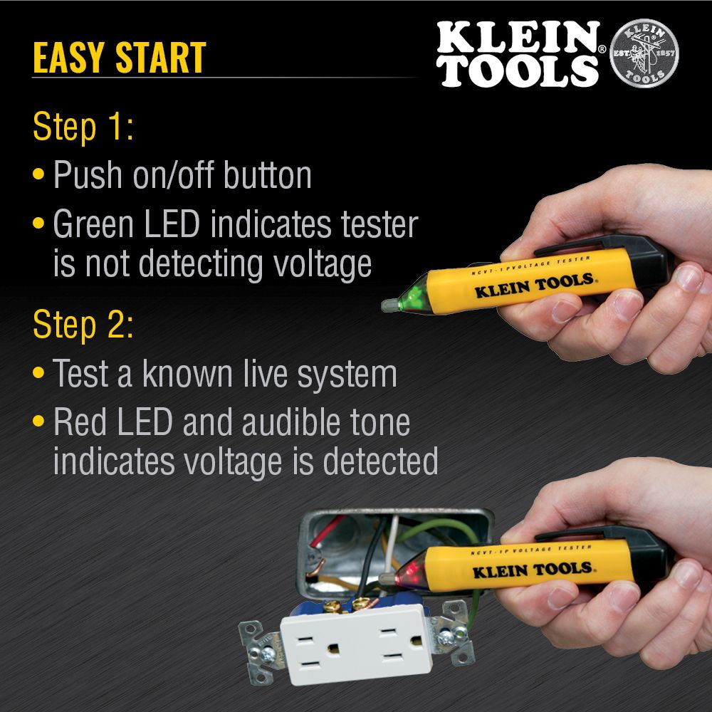 Klein Tools 69149P Test Kit with Multimeter, Non-Contact Volt Tester, Receptacle Tester - Edmondson Supply