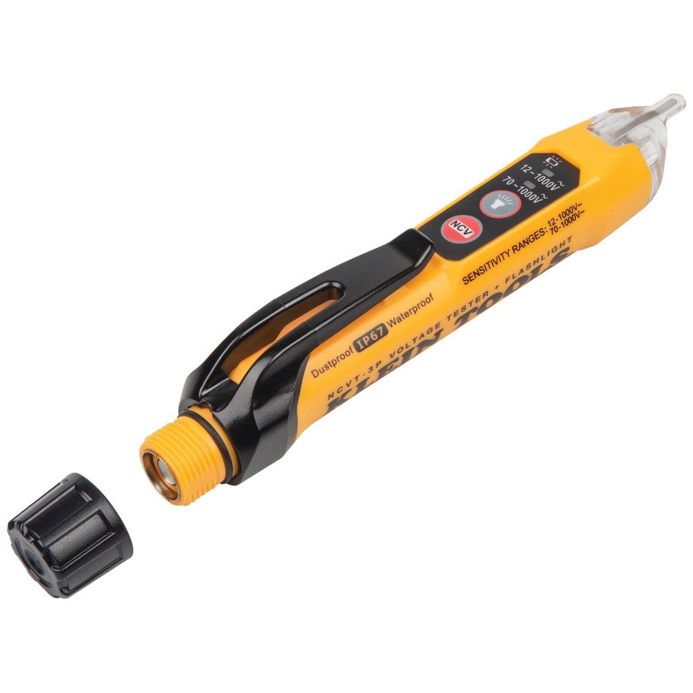 Klein Tools NCVT-3P Dual Range Non-Contact Voltage Tester with Flashlight, 12 - 1000V AC - Edmondson Supply