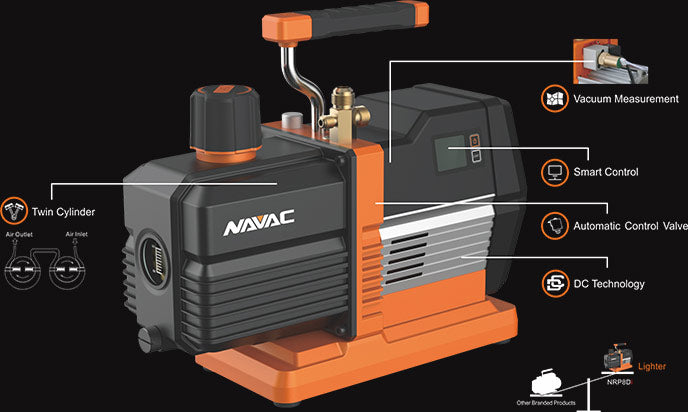 NAVAC NRP8Di 8 CFM Smart Vacuum Pump - Edmondson Supply