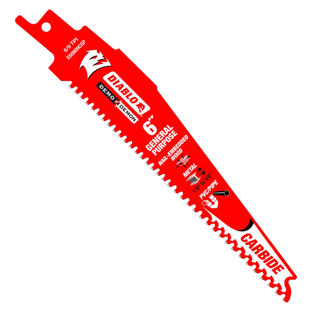 Diablo Tools DS0609CGP3 6 in. Demo Demon Carbide General Purpose Recip (3-Pack) - Edmondson Supply