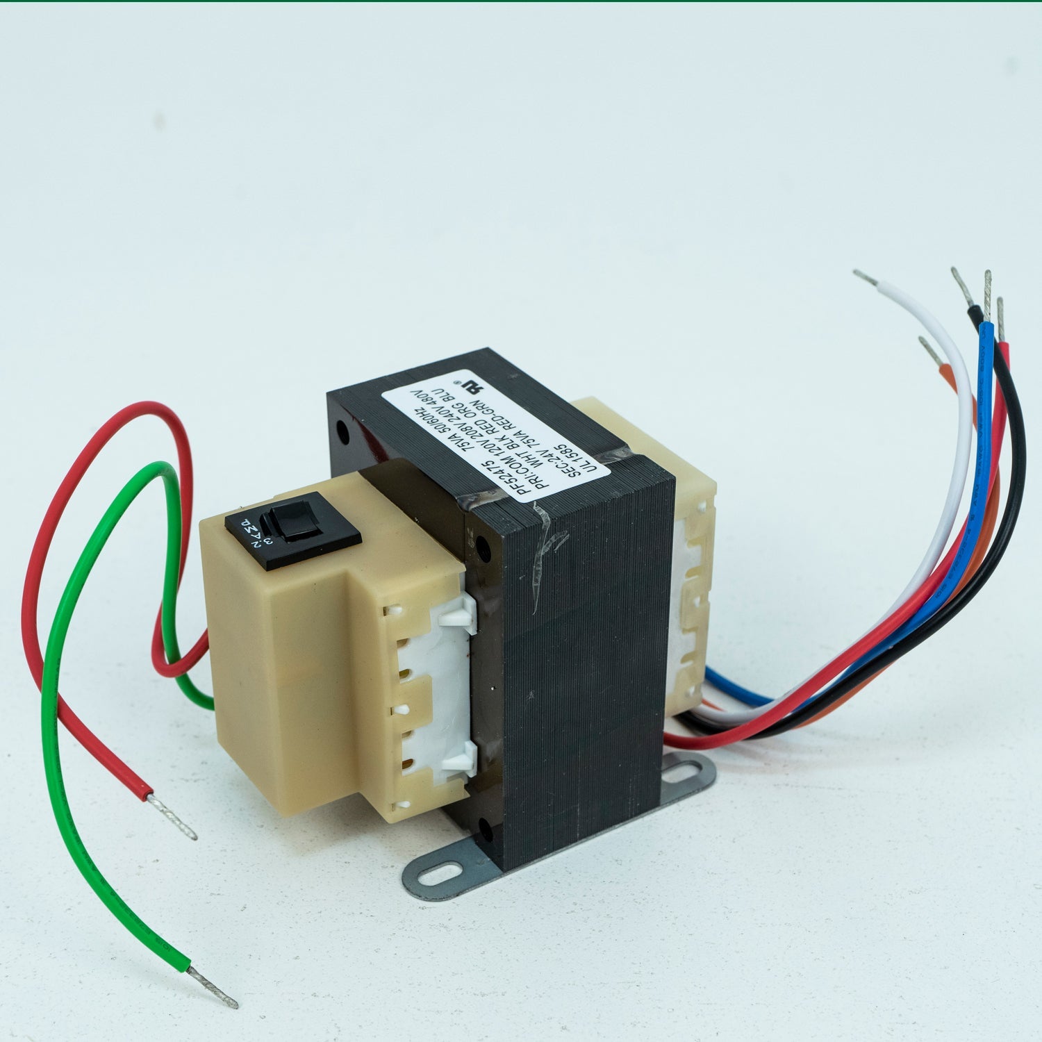 Packard PF52475 Class II Foot Mount Transformer Primary 120/208/240/480V Secondary 24 Volts VA Rating 75VA - Edmondson Supply