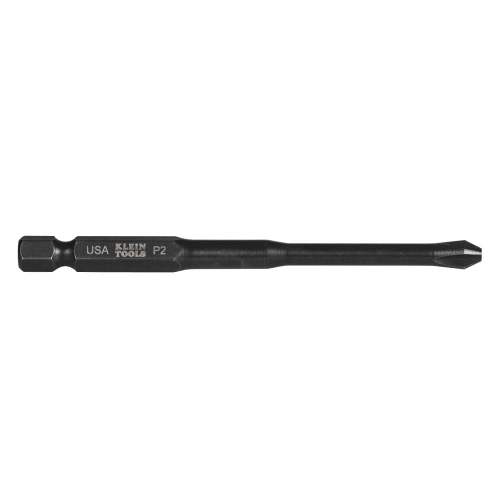 Klein Tools PH2-35-5 PH2355 #2 Phillips Power Drivers - 3-1/2" Bit - Pack of 5 - Edmondson Supply