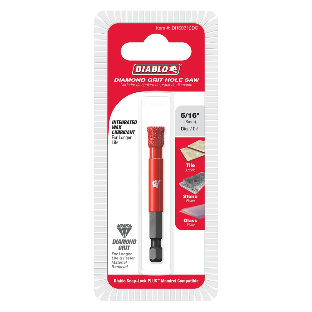 Diablo Tools DHS0312DG 5/16 in. Diamond Grit Hole Saws - Edmondson Supply