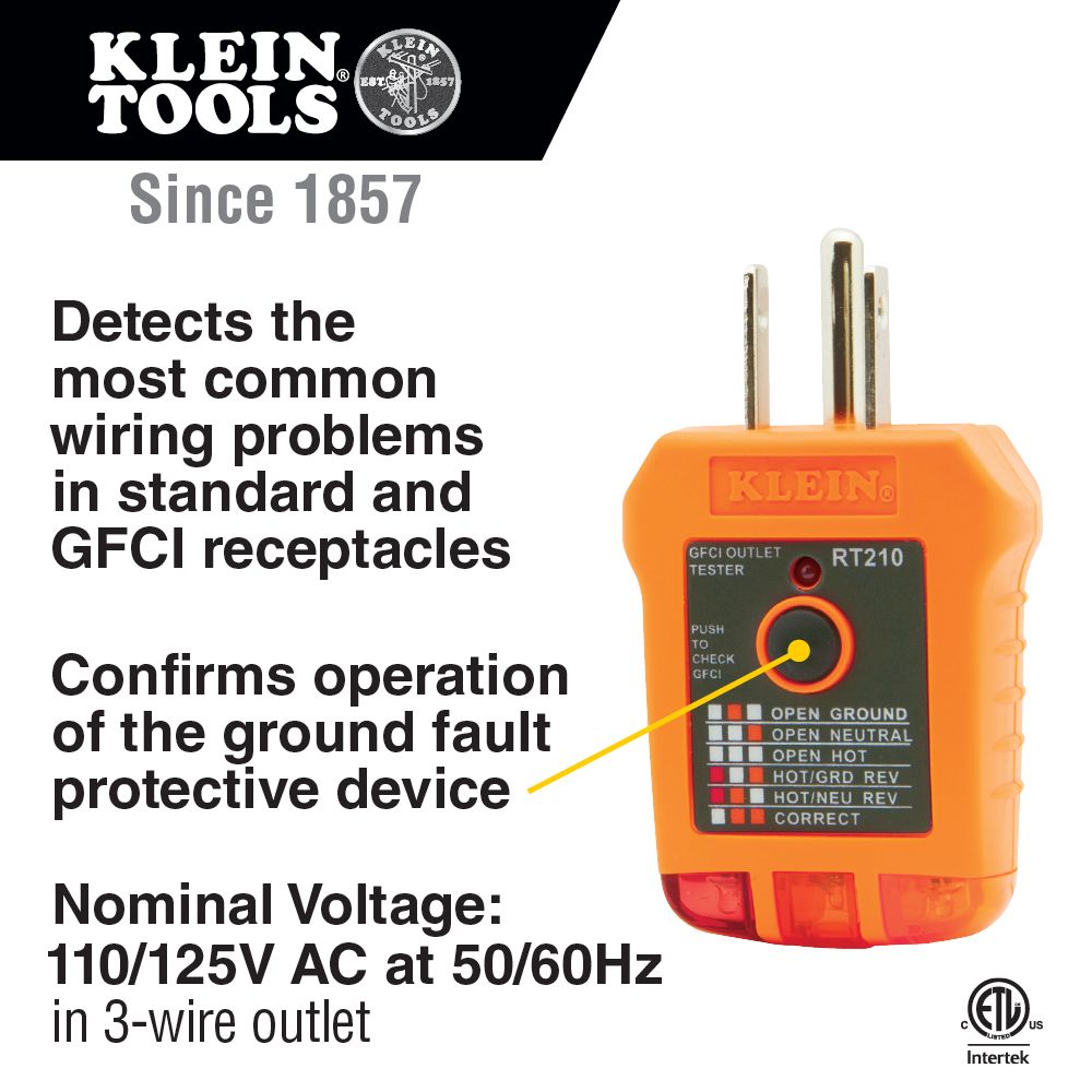 Klein Tools NCVT1XTKIT Non-Contact Voltage and GFCI Receptacle Premium Test Kit - Edmondson Supply