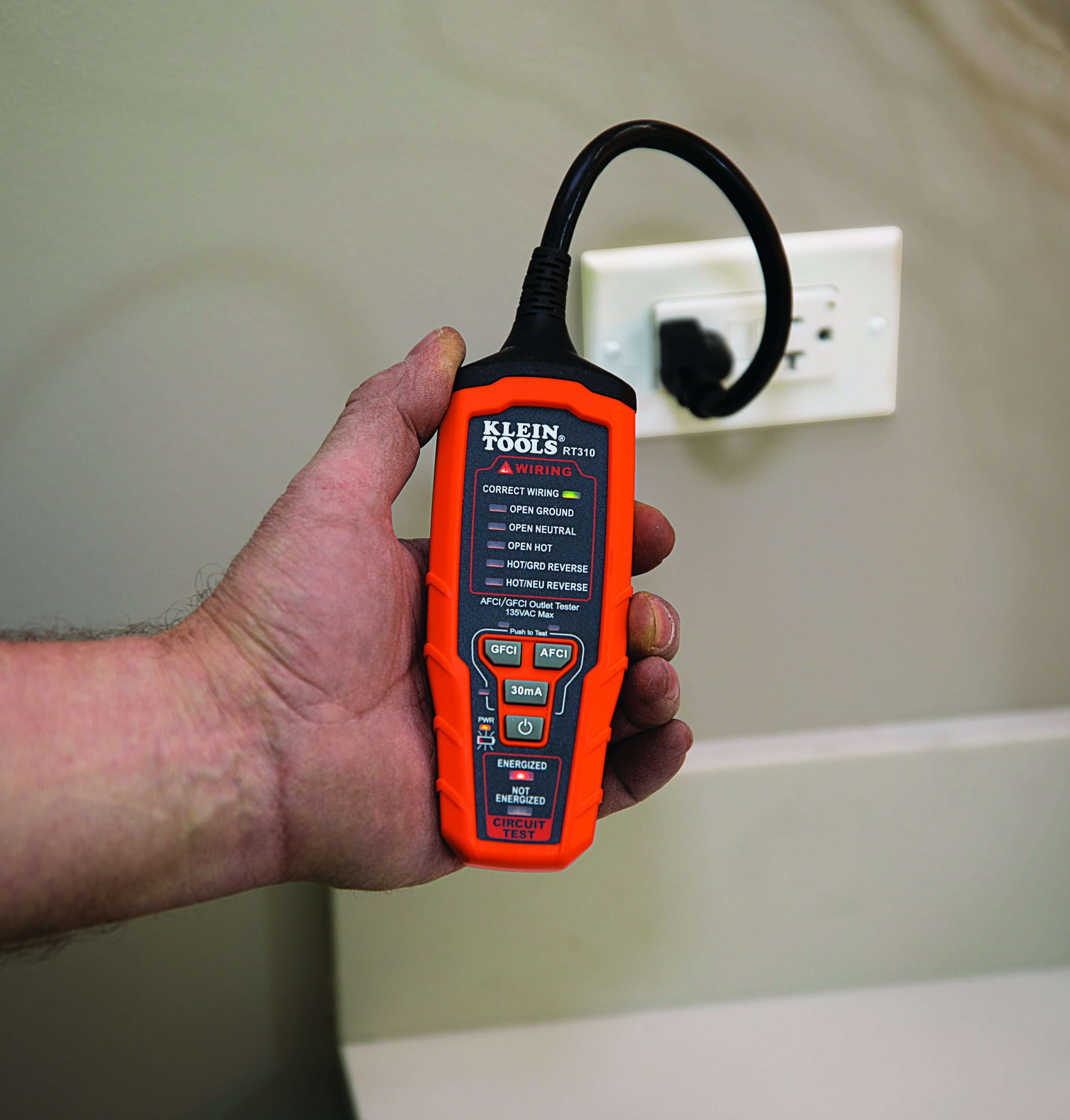Klein Tools RT310 AFCI / GFCI Outlet Tester - Edmondson Supply