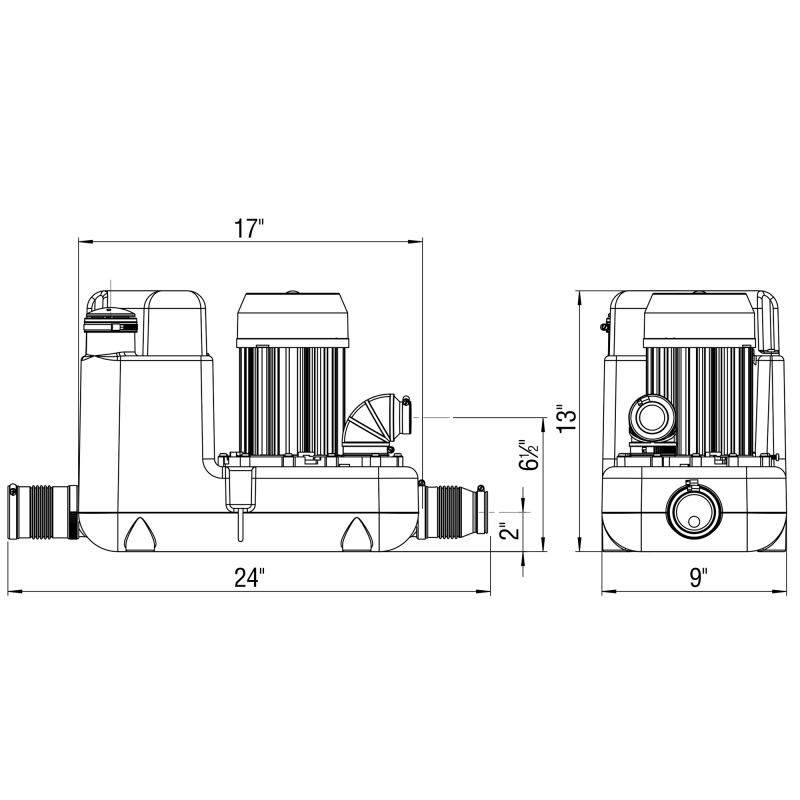 Saniflo 018 Sanicom 1 Heavy Duty Drain Pump - Edmondson Supply