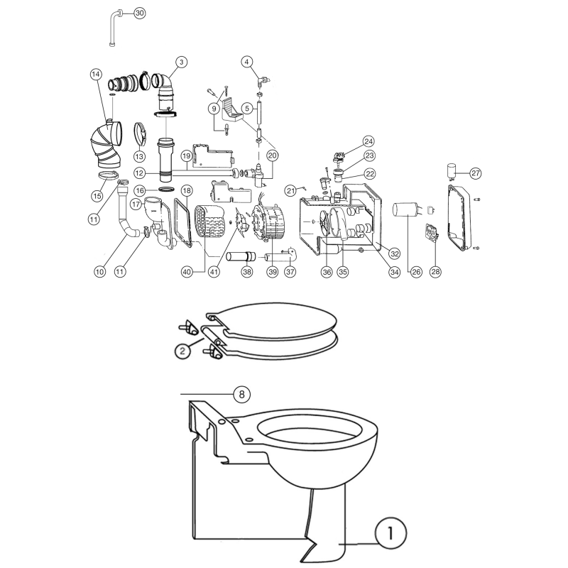 Saniflo 023 Sanicompact Macerating Toilet - Edmondson Supply