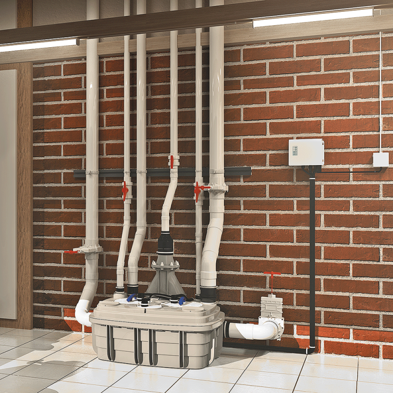 Saniflo 099 Sanicubic 2 VX Simplex Vortex System, 240 V - Edmondson Supply