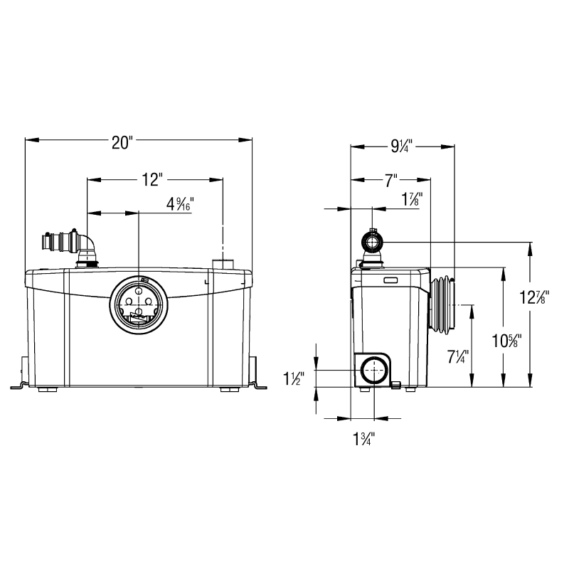 Saniflo Saniplus Elongated Bowl Toilet/Macerating Pump Combo - Edmondson Supply