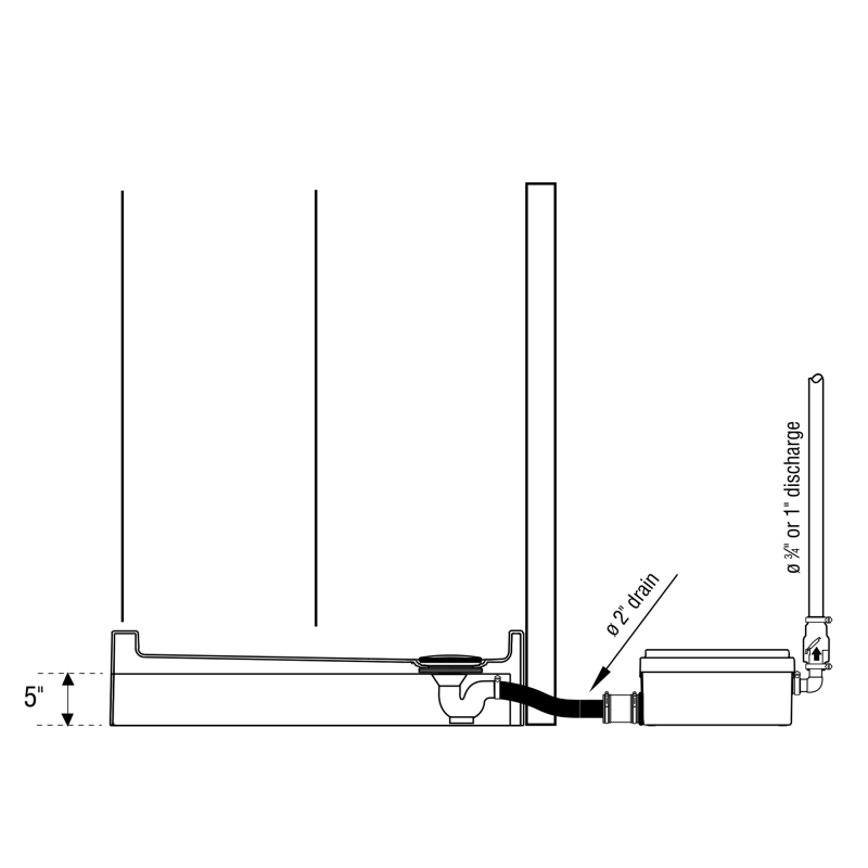 Saniflo 010 Sanishower Drain Pump - Edmondson Supply