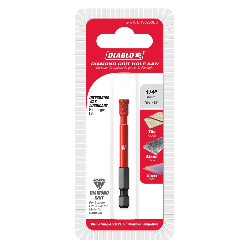 Diablo Tools DHS0250DG 1/4 in. Diamond Grit Hole Saws - Edmondson Supply