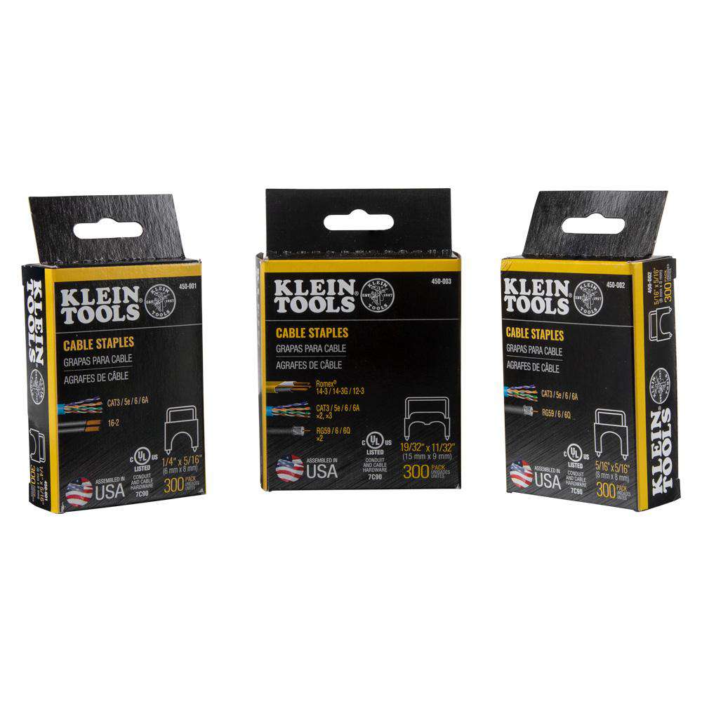 Klein Tools 450-001 Staples, 1/4-Inch x 5/16-Inch Insulated - Edmondson Supply