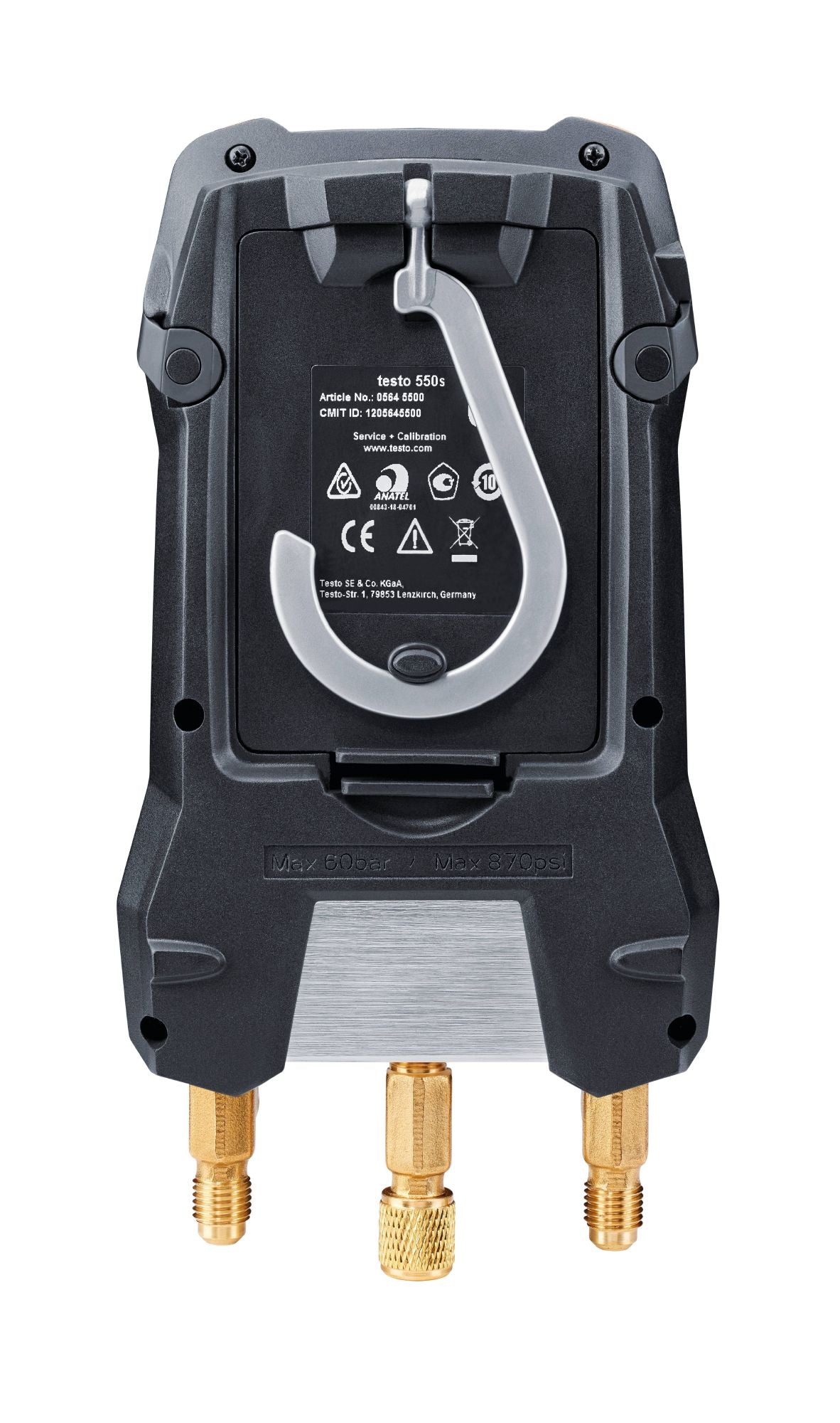 Testo 0564 5505 01 - 550s Smart Digital Manifold w/ Wireless Clamp Temperature, Vacuum Probes & 3 Hoses - Edmondson Supply