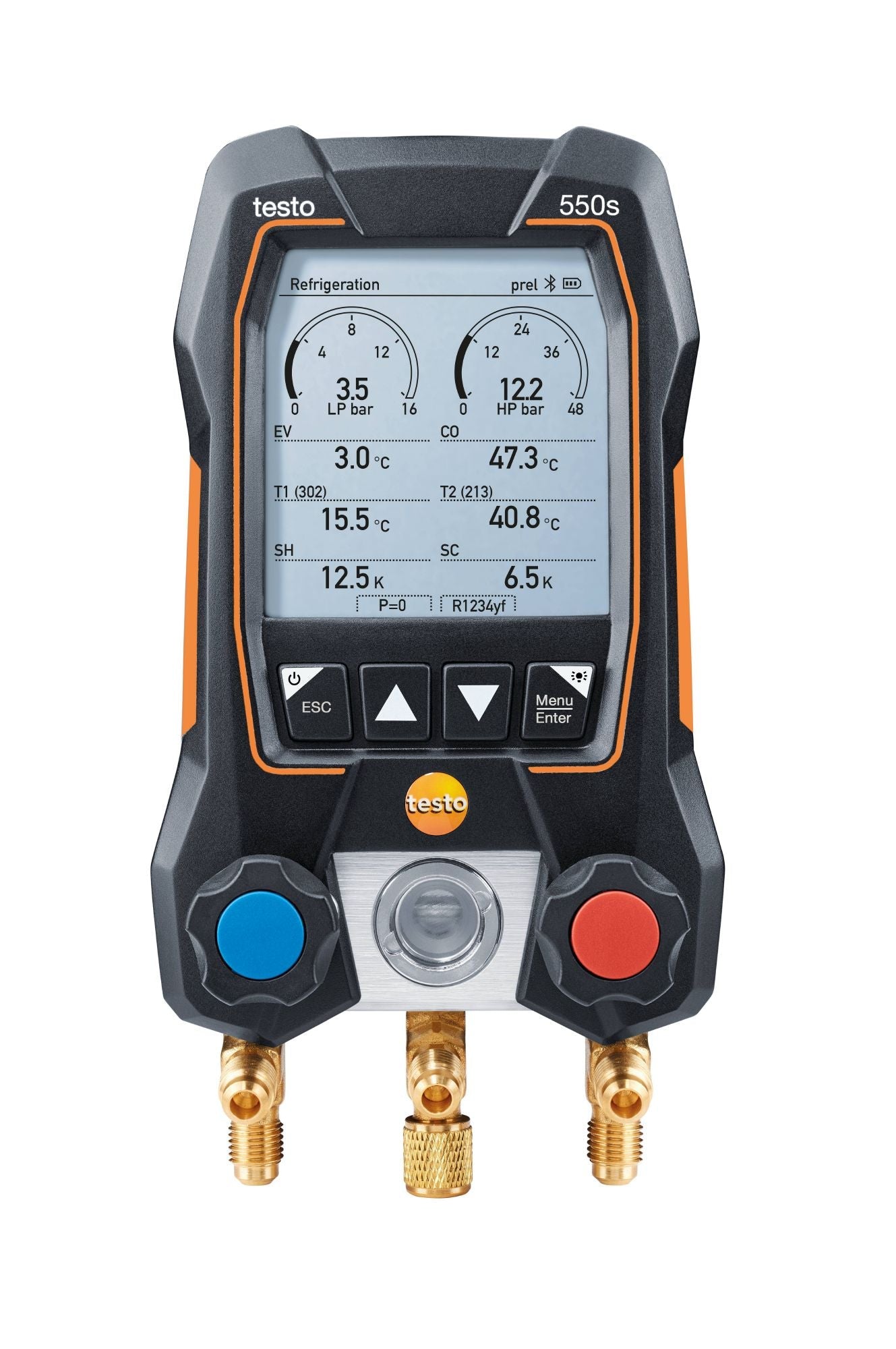 Testo 0564 5504 01 - 550s Smart Digital Manifold w/ Wireless Clamp Temperature & Vacuum Probes - Edmondson Supply
