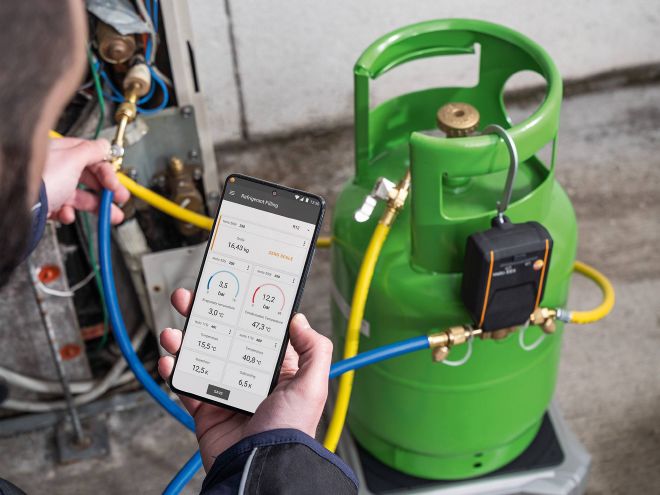 Testo 0560 5600 01 Intelligent Valve with Bluetooth - for testo 560i Digital Refrigerant Scale - Edmondson Supply