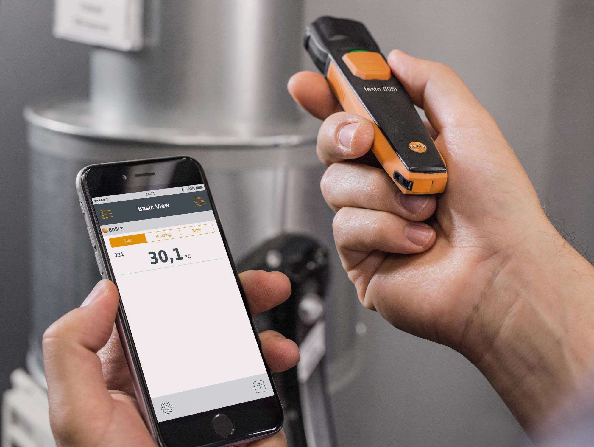 Testo 0560 1805 01 - 805i Infrared Thermometer Wireless Smart Probe - Edmondson Supply