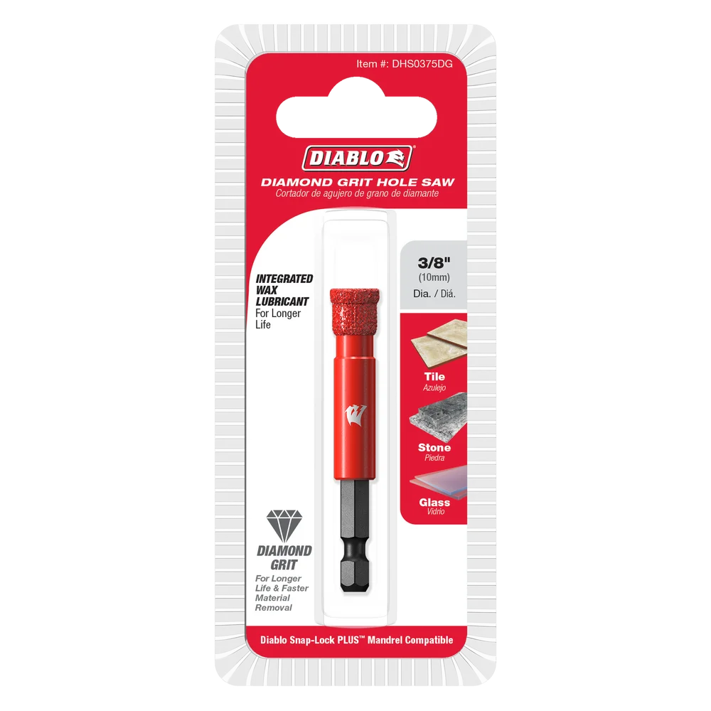 Diablo Tools DHS0375DG 3/8 in. Diamond Grit Hole Saws - Edmondson Supply