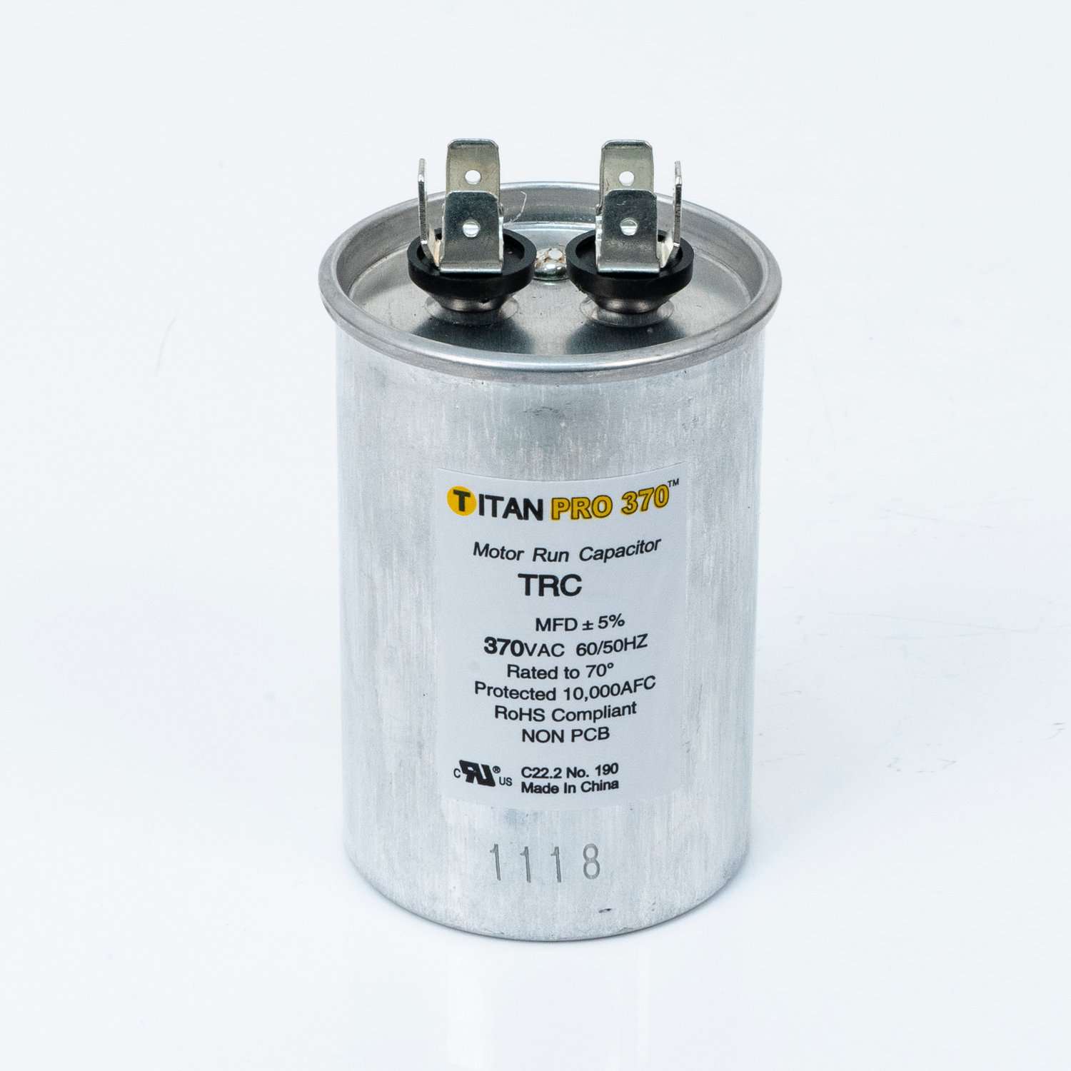 Packard TRC20 Titan PRO Run Capacitor 20 MFD 370 Volt Round - Edmondson Supply