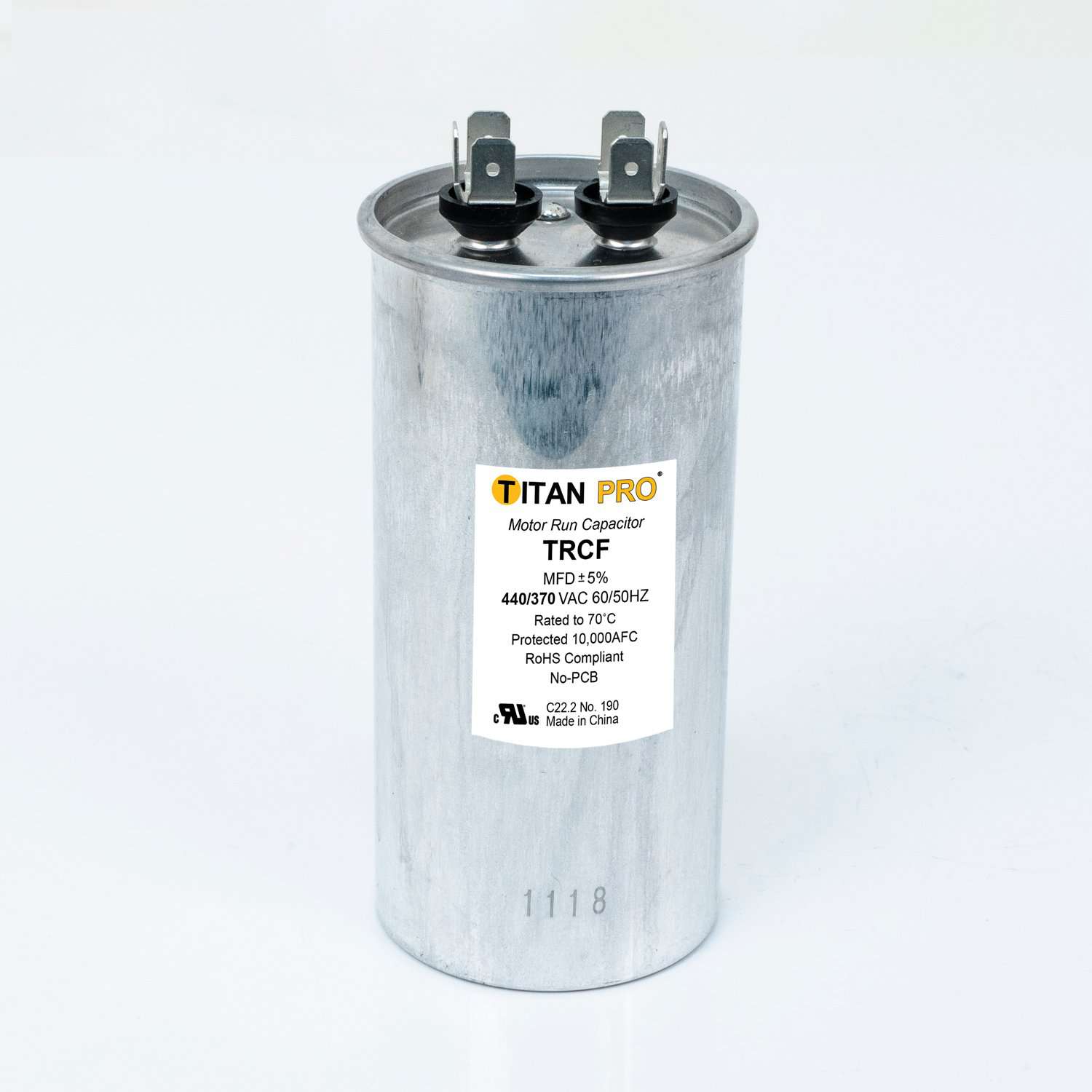 Packard Titan PRO TRCF60 Run Capacitor 60 MFD 440/370 Volt Round - Edmondson Supply
