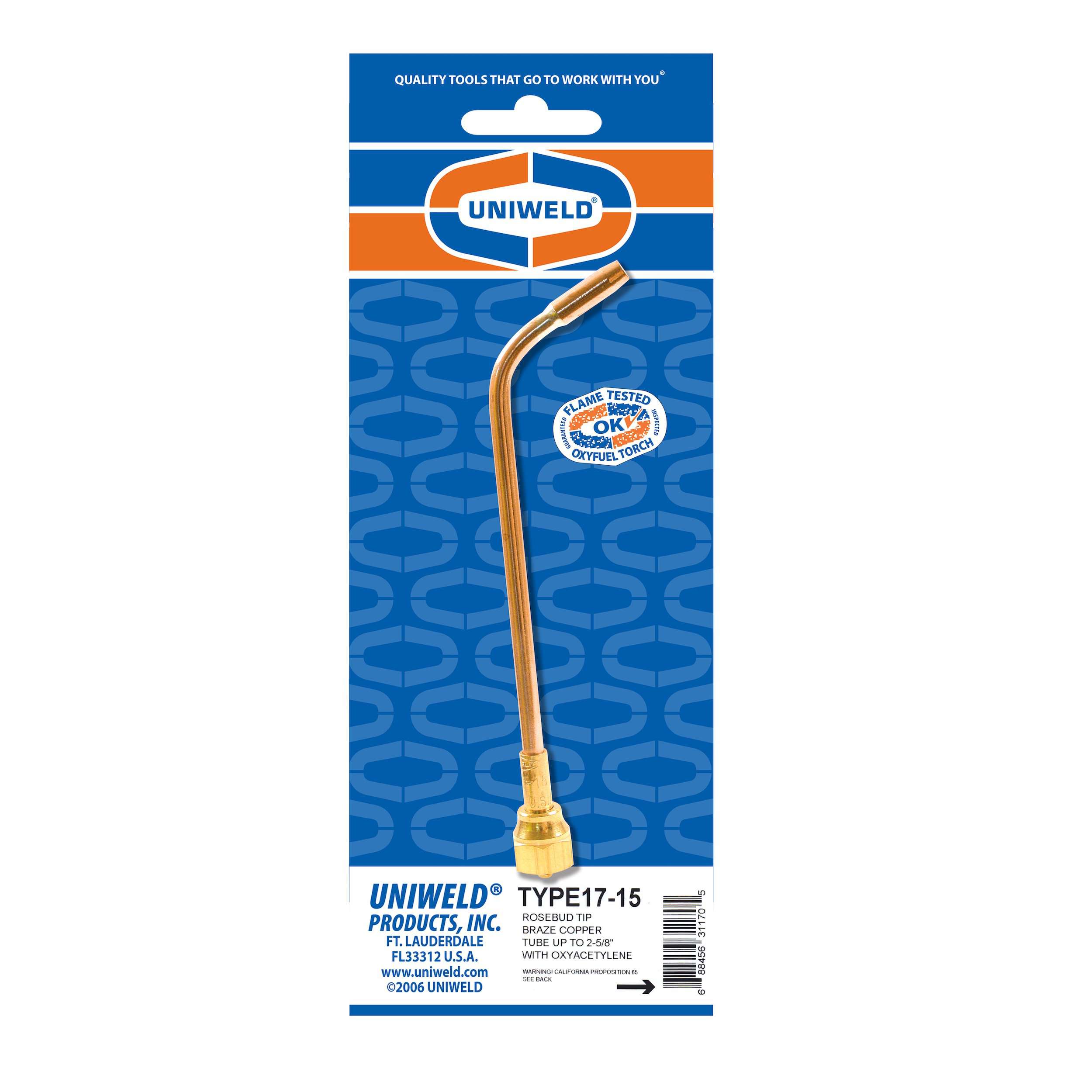Uniweld Type17-15 Oxyacetylene Rosebud Heating Welding & Brazing Tip - Edmondson Supply