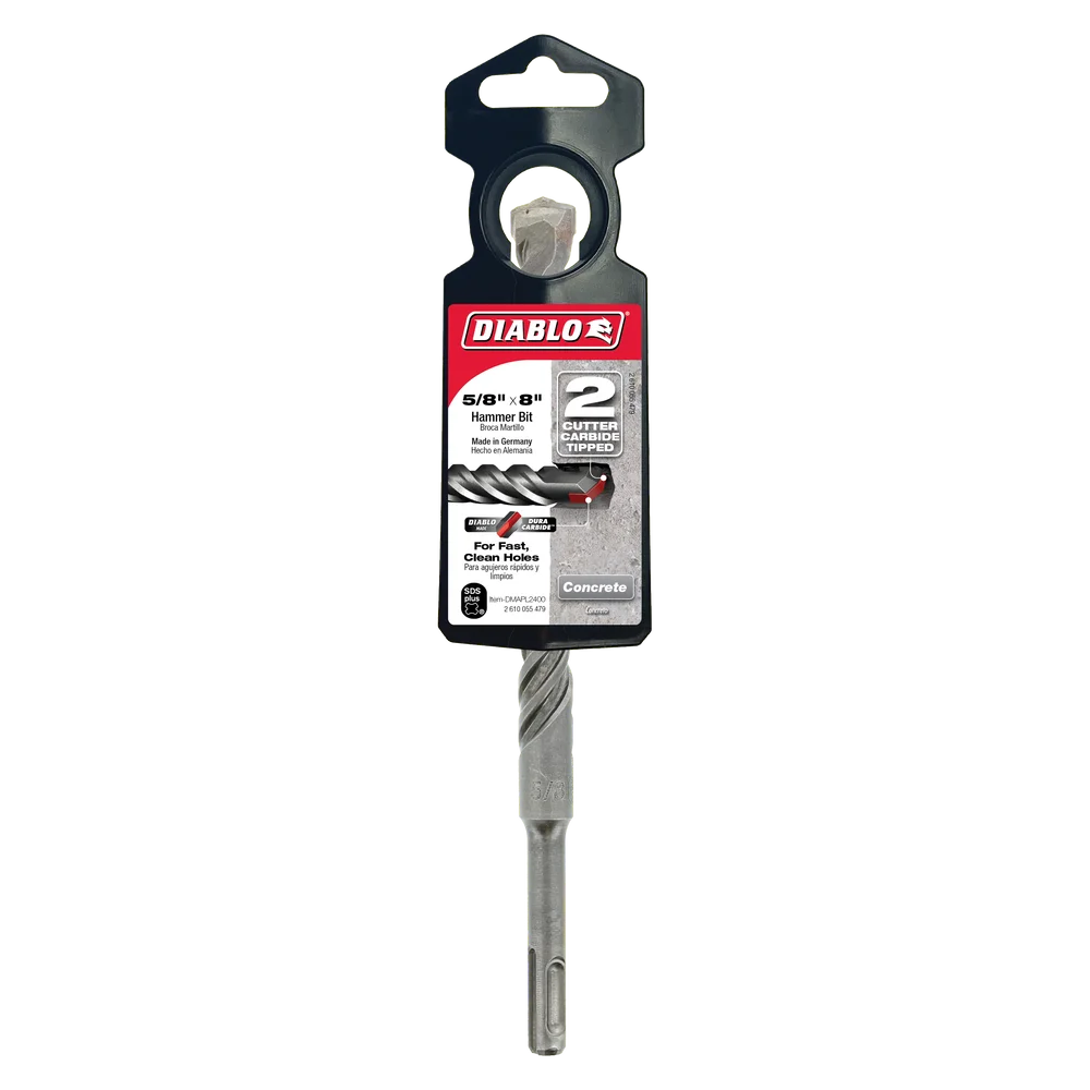 Diablo Tools DMAPL2400 5/8 in. x 6 in. x 8 in. SDS‑Plus 2‑Cutter - Edmondson Supply