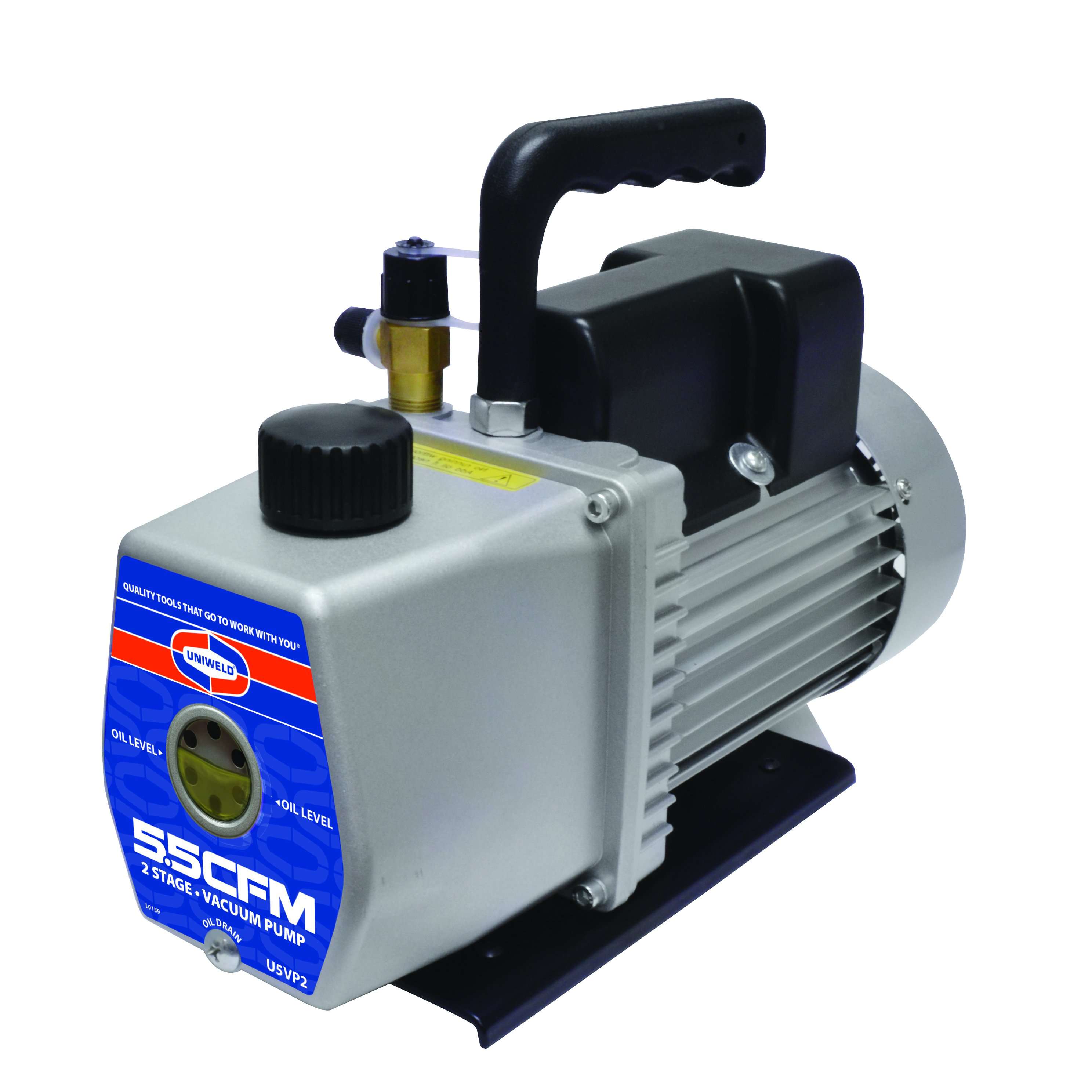 Uniweld U5VP2 Vacuum Pump, 5.5 CFM, 2-Stage, 1/2 HP, 110/220V - Edmondson Supply