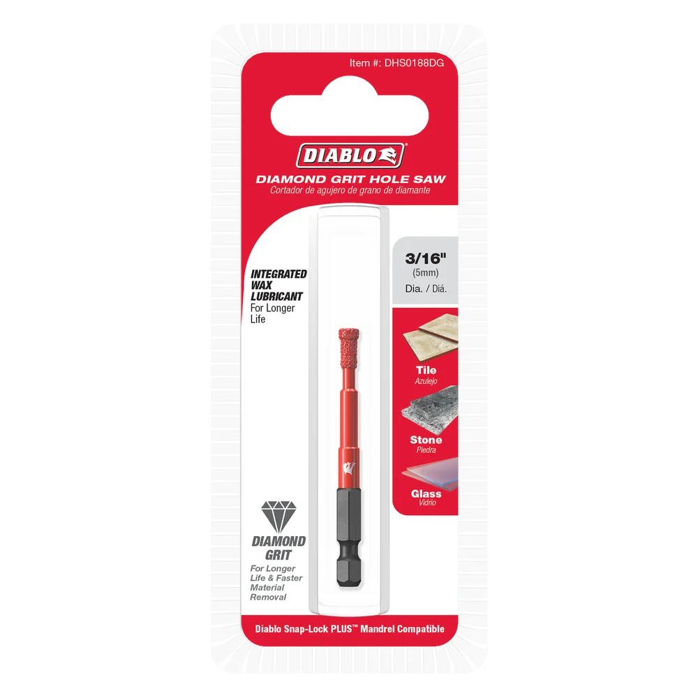 Diablo Tools DHS0188DG 3/16 in. Diamond Grit Hole Saws - Edmondson Supply