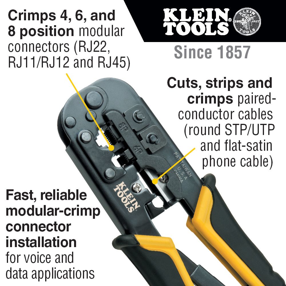 Klein Tools VDV026-212 Twisted Pair Installation Kit with Zipper Pouch - Edmondson Supply