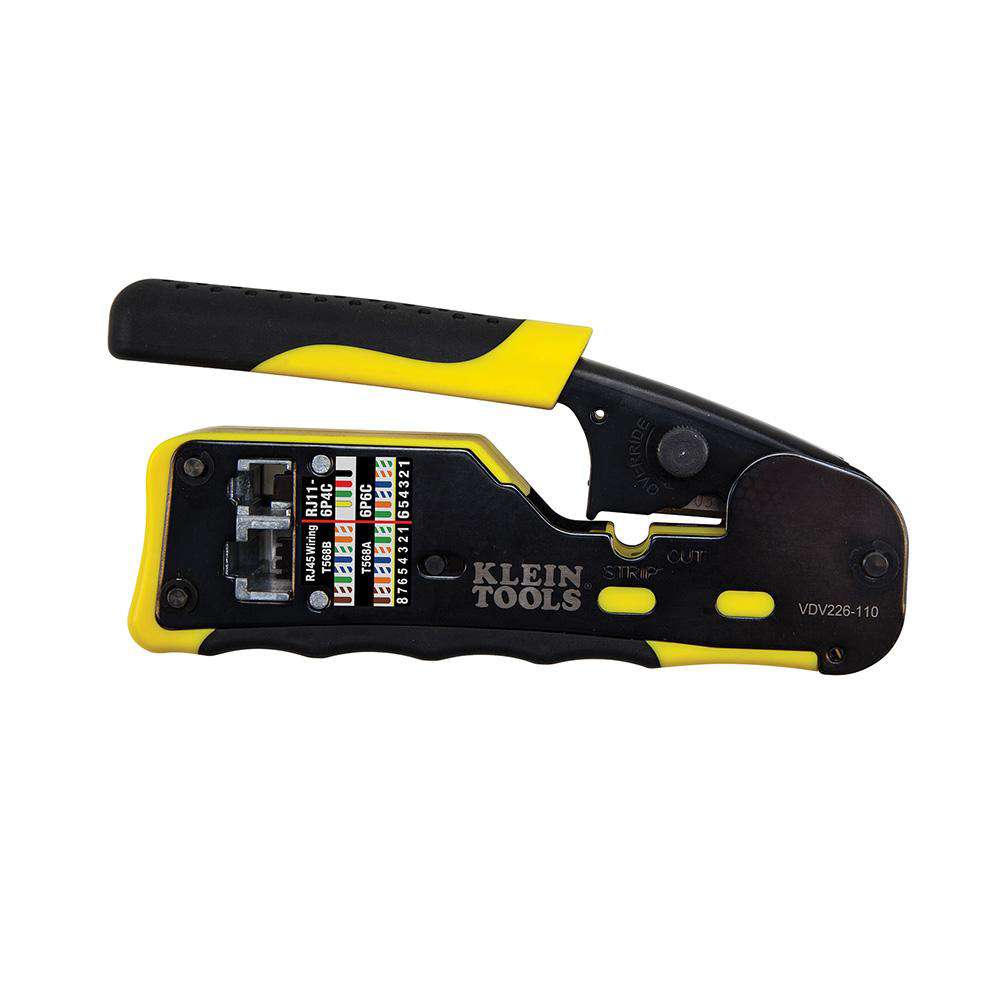 Klein Tools VDV226-110 Ratcheting Pass-Thru™ Modular Crimper - Edmondson Supply